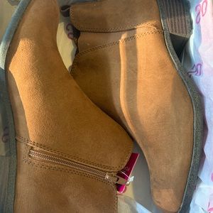 SO booties in brown.  Brand new.